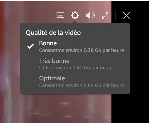 réduire sa consommation de données internet sur amazon prime video